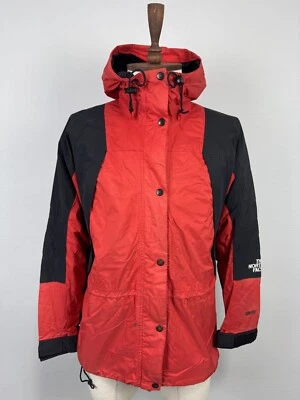 THE NORTH FACE Red Black Full Zip Snap Hooded Outdoor Hiking Jacket Sz M - Image 1 of 4