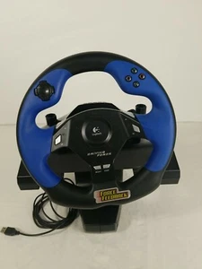 Logitech Driving Force Feedback Racing Steering Wheel ! PS2 PlayStation 2 USB - Picture 1 of 9