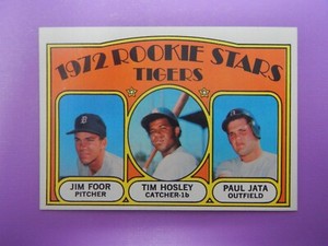 1972 Topps Baseball Jim Foor Tim Hosley Paul Jata Tigers RC #257