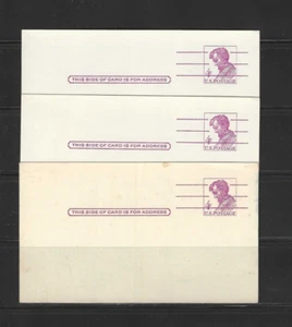 Nuova piccola confezione di 3 cartoline postali UX48v U.S. Mint - Foto 1 di 1