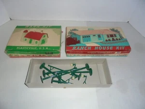 PLASTICVILLE RANCHER,BARN AND STREET LAMPS FOR YOUR O&S GAUGE LIONEL TRAIN TABLE - Picture 1 of 1