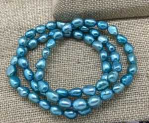 HONORA 3ER SET TÜRKIS BLAU PERLEN STRETCH ARMBÄNDER NEU IM ETUI - Bild 1 von 4