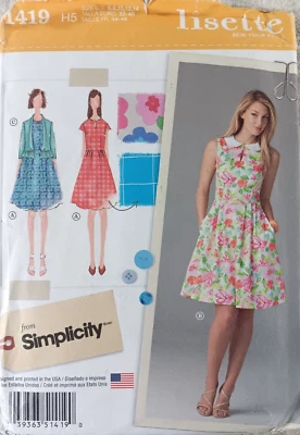 Simplicity Lisette Pattern 1419 Misses Dress and Jacket Sizes 6-14 - Image 1 of 3
