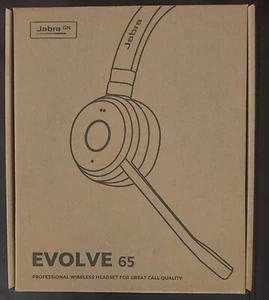 New Jabra Evolve 65 TE USB-A MS Stereo Wireless Headset 6699-833-309 - Picture 1 of 4