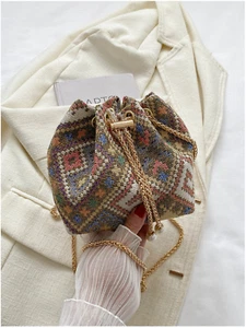 Multicolor Mini Fashionable Drawstring Design Crossbody Bag - Picture 1 of 7
