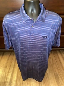 Peter Millar Summer Comfort Polo Shirt Mens Sz XL Purple Skulls AOP Dog Logo - Picture 1 of 7