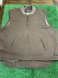 Ridgecut Toughwear Tan Sherpa-Lined Vest Men’s Size 3XL Brown Zip Outdoor - Picture 1 of 7