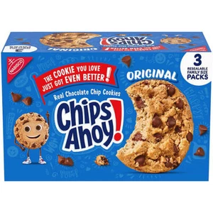 CHIPS AHOY! Chocolate Chip Cookies, Family Size, 18.2 oz., 3 pk. - Picture 1 of 10