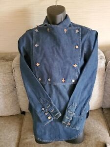 Ralph Lauren Women’s Denim Western Wear vintage rodeo  Shirt Size 10 with bib