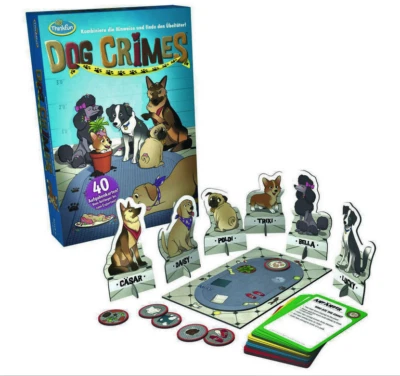 Think Fun Dog Crimes Who Done It Logic & Thinking Game 8+ German Version - Image 1 of 2