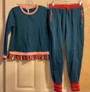 Matilda Jane Heart to Heart Happy Place Quilted Sweatshirt & Sweatpants Size 14 - Picture 1 of 6