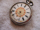 Antique Vintage Pocket Watch .800 Silver Sace Cylindre 10 Rubis 