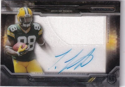 2015 Topps Strata Clear Cut Rookie Relic Autographs #CCAPTMO Ty Montgomery RC - Image 1 of 2