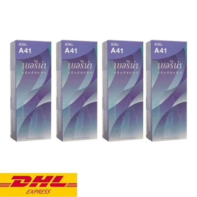 4x Berina A41 Color Azul Color Permanente Color Crema Tinte Unisex Foto 1 de 3