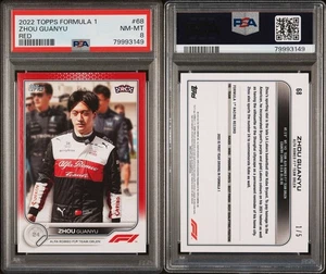 2022 TOPPS FORMULA 1 ZHOU GUANYU RC RED 1/5 #68 POP 1 RARE Only 1 And First 1 - Picture 1 of 4