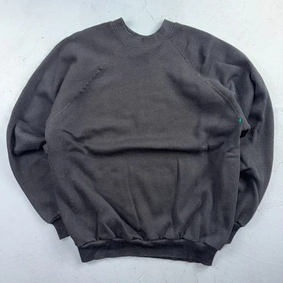 Sudadera De Colección Años 90 EE. UU. Tultex Años 90 En Blanco Simple Básica Cuello Redondo Jersey Foto 1 de 4