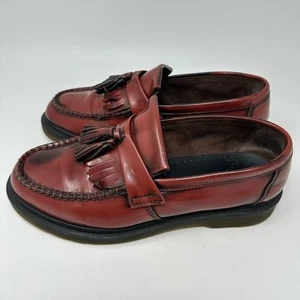 Dr Martens Adrian Halbschuhe Burgund Leder Tasserl Unisex Herren 9 W10 - Bild 1 von 14