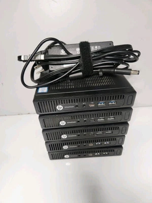 Lot Of 5 HP Elite Desk 800 G2 Mini PC Intel i5 6500T 8GB Ram 128GB SSD Win 10 Pr - Image 1 of 4