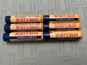 6 Burt's Bees Burts Vanilla Bean Chap Lippenbalsam feuchtigkeitsspendend 0,15 Unzen Stick Tuben - Bild 1 von 1