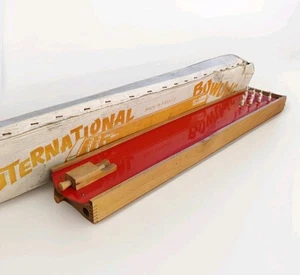 ANCIEN JEU DE BOWLING DE SALON/TABLE 1960 EN BOIS INTERNATIONAL JEUX ANCIEN. - Imagen 1 de 15