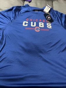 Majestic Chicago Cubs Crewneck Short-sleeve T-Shirt Blue Men's 2XL Majestic - Picture 1 of 4