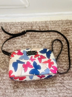KATE SPADE CAMRYN WELLESEY FESTIVE BUTTERFLY Multi-color Shoulder Leather Purse - Image 1 of 4