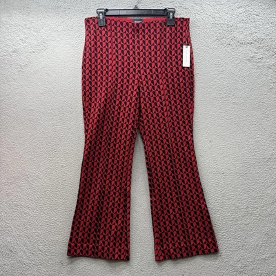 Pantalones cortos Anthropologie by Maeve The Margot Kick-Flare rojos negros talla M nuevos con etiquetas Foto 1 de 4