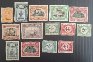 RARE 1920- Belgian Occupation of Germany/Eupen/Malmedy postage stamps Mint/used - Picture 1 of 2
