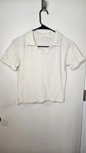 Girls Threads 4 Thought Cream Terry Cloth Polo Size 14 - Picture 1 of 4