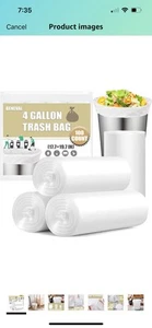 Bolsas de basura pequeñas de 4 galones - 100 unidades bolsa de basura de 4 galones, bolsas de basura pequeñas para - Imagen 1 de 4