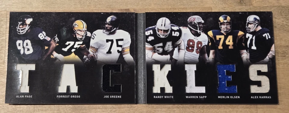 2011/2012 Playbook Material #11 Six Jersey Swatches, Greene, Sapp, Page, Olsen + - Image 1 of 4
