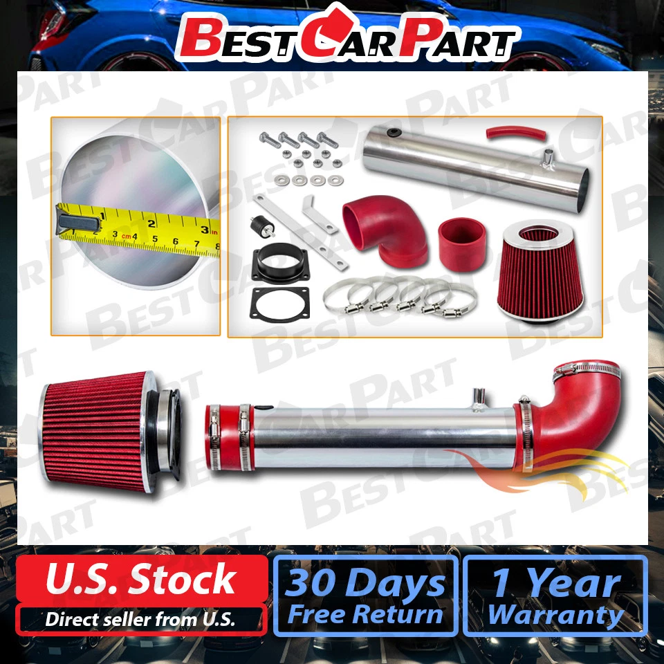 Kit de indução de ar BCP RED 95-00 Explorer/Ranger/B4000 OHV 4.0 V6 + filtro - Imagem 1 de 4