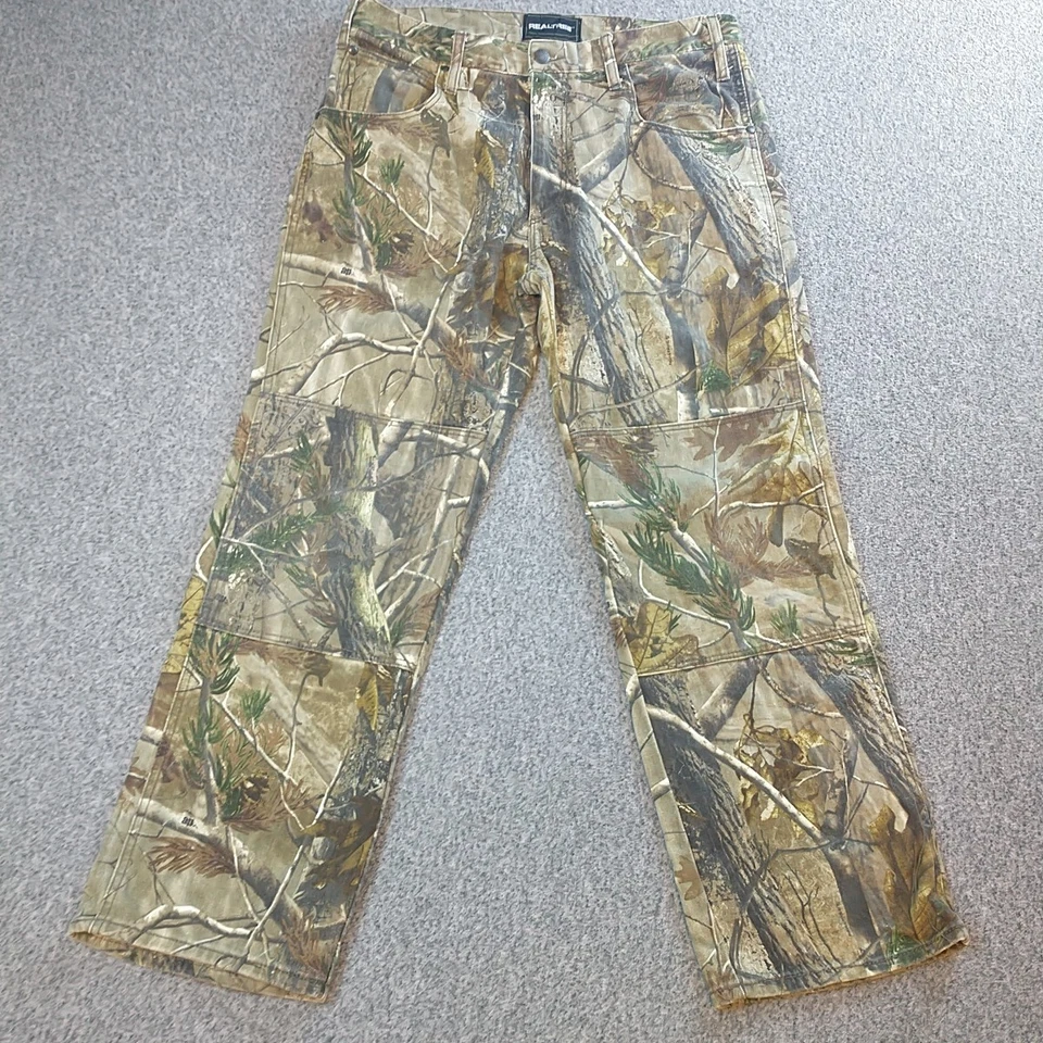 Realtrree Ap Camo Double Knee Jeans Mens 32x28 Hunting Pants Outdoors Camping - Image 1 of 4