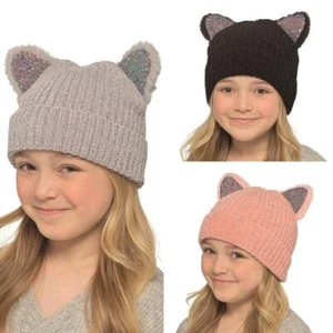 Girls Bertie & Bo girls Chenille Hat With Ears GL1040 - Picture 1 of 4