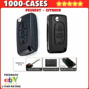 CITROEN C2 C3 C4 C5 C6 FUNDA LLAVE CARCASA MANDO 3 BOTONES ESPADIN REPUESTO KIT - Bild 1 von 9