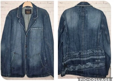 Blazer Chaqueta Abrigo Tareas 3XL De Colección Años 90 Y2K Marithé François Girbaud Gráfico Denim  Foto 1 de 4