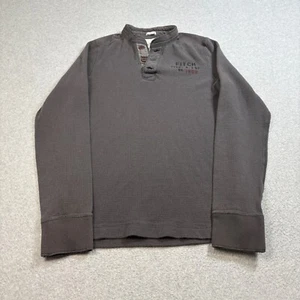 Abercrombie & Fitch Shirt Men XL Gray Muscle Waffle Knit Academia Heritage Y2K - Picture 1 of 10