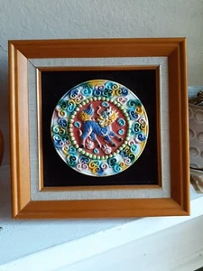 20th Century Chinese-Foo Dog Porcelain Wall Plaque - Vintage - Picture 1 of 5