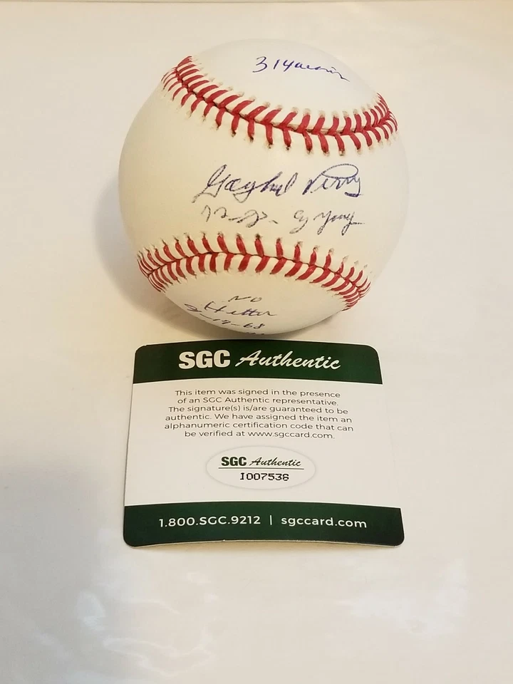 Gaylord Perry Signed Rawlings Official MLB Baseball Multiple Insc SGC ITP COA - Image 1 of 4