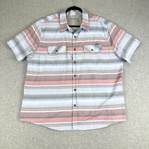 Eddie Bauer Shirt Men's XL Multicolor Striped Short Sleeve Button-Up Hiking - Picture 1 of 9