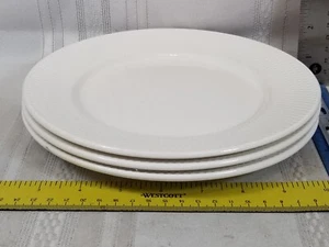 3 Martha Stewart Everyday White Salad Plates Embossed Rim - Picture 1 of 5