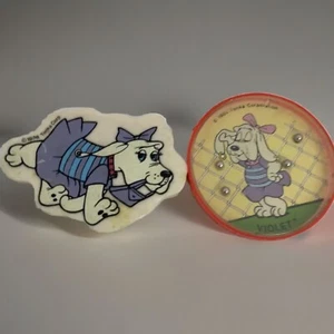 Pound Puppies dexterity puzzle & Eraser Violet vintage 1980s Hong Kong - Picture 1 of 6