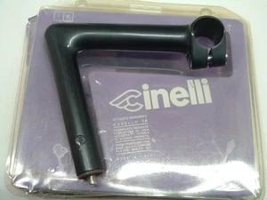 Cinelli 1A Wing Logo NEW 135MM Black Stem Vintage- 22.2MM x 26.4MM- Eroica- NIB - Picture 1 of 10