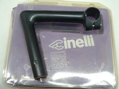 Cinelli 1A Wing Logo NEW 135MM Black Stem Vintage- 22.2MM x 26.4MM- Eroica- NIB - Image 1 of 4