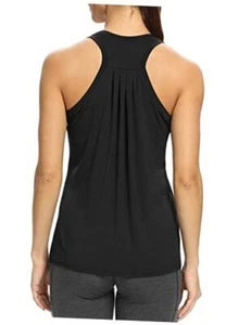 Workout Tank Tops for Women Loose fit Racerback Yoga Running Dance Large Black - Picture 1 of 6