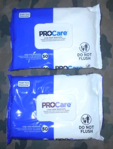 ProCare Two Packs Of 50 Each Adult Large Washcloths - Picture 1 of 1