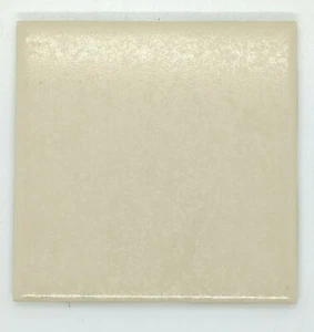 1 pc Parchment - Light Tan Crystal Glazed Ceramic Tile 4-3/8" Florida Co. NOS - Picture 1 of 4