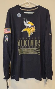 MINNESOTA VIKINGS Nike 2020 Salute to Service Sideline Shirt MENS XL - Picture 1 of 13