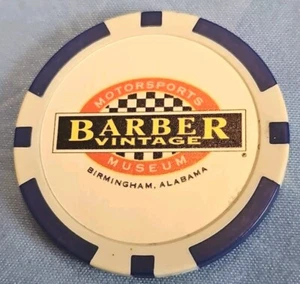 BARBIERE VINTAGE MOTORSPORT MUSEO BIRMINGHAM, ALABAMA POKER CHIP NUOVO - Foto 1 di 2