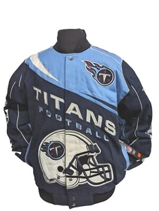 NFL Football Team Tennessee Titans Mens Twill and Cotton Jacket (Size Large) - Picture 1 of 4